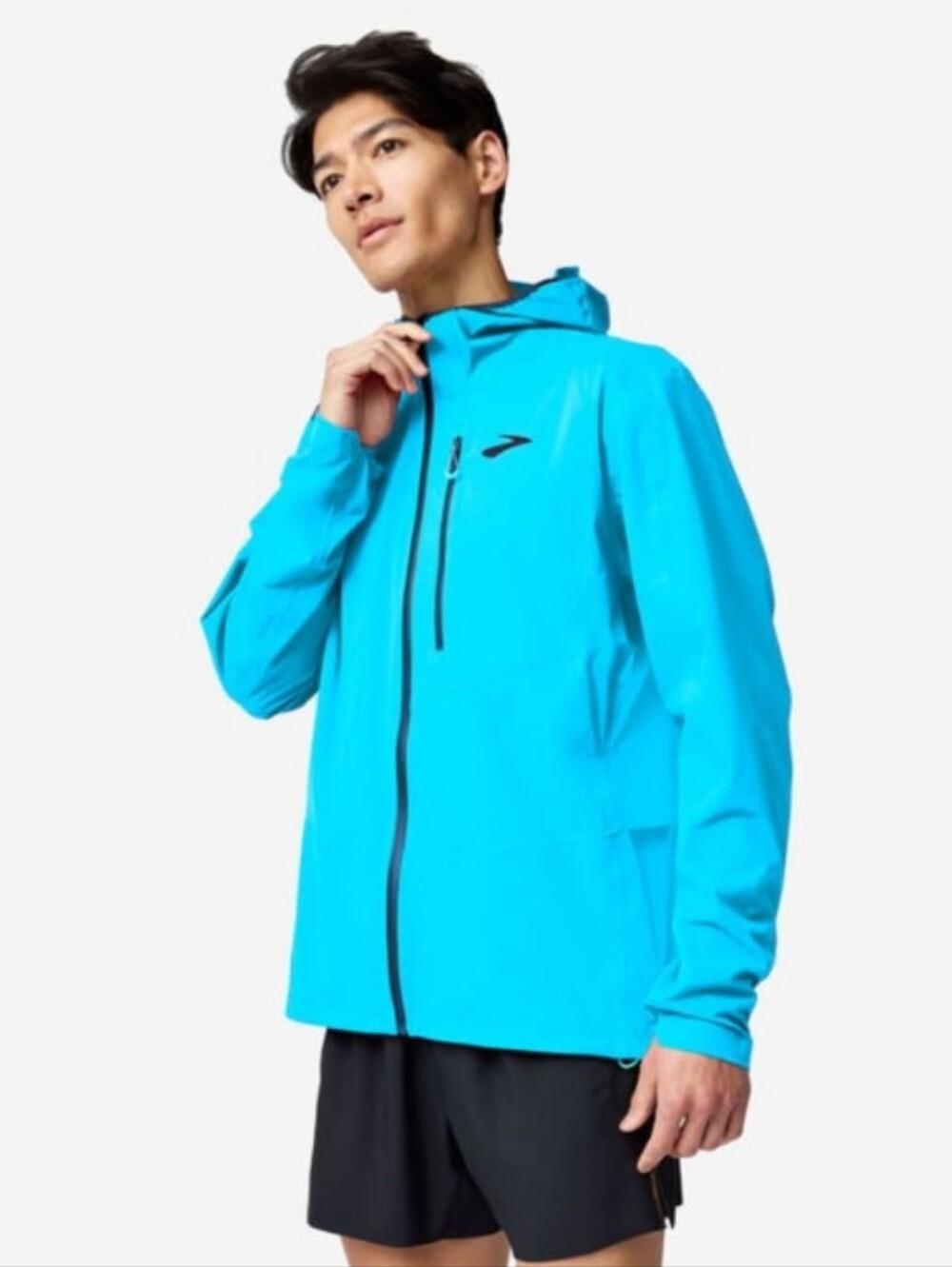 Brooks Highpoint Waterproof Lightweight Hooded Utility Jacket 2.0 - Bright Blue